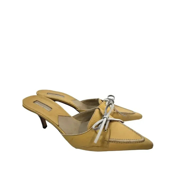 Michael Kors Mule Butter Yellow Size 8.5 - Picture 3 of 5